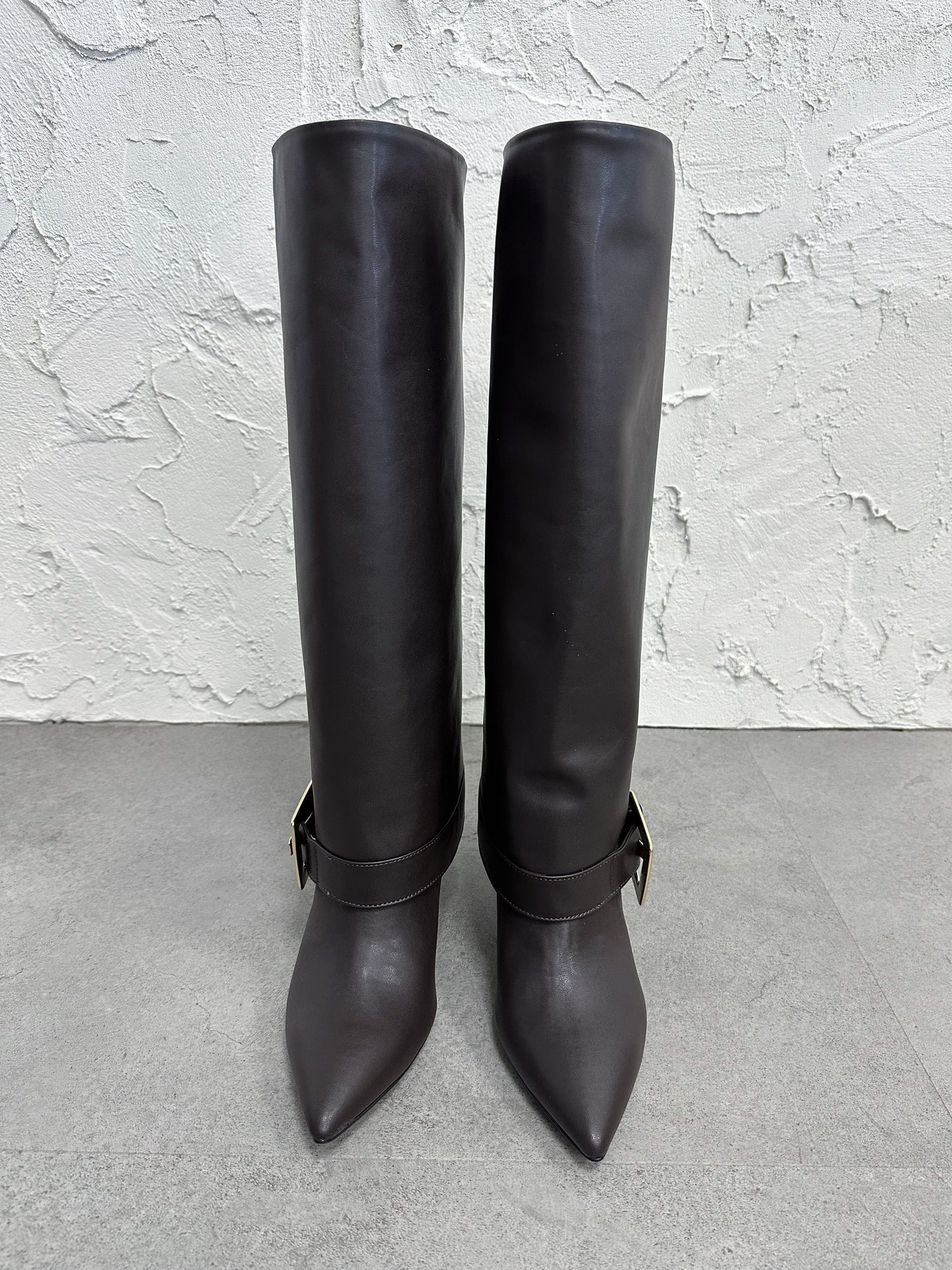 Stivale tacco ghetta e fibbia