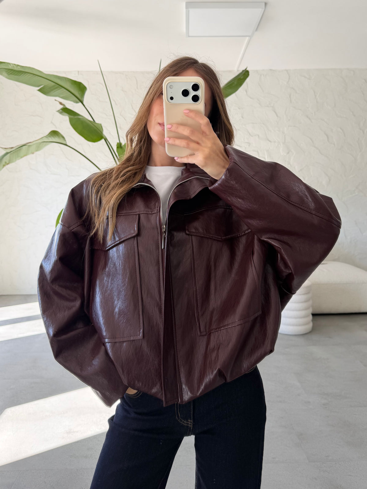 Bomber ecopelle tasche