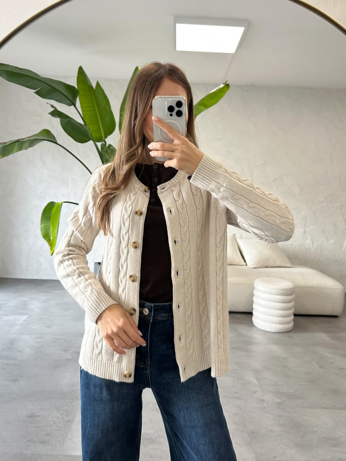 Cardigan trecce
