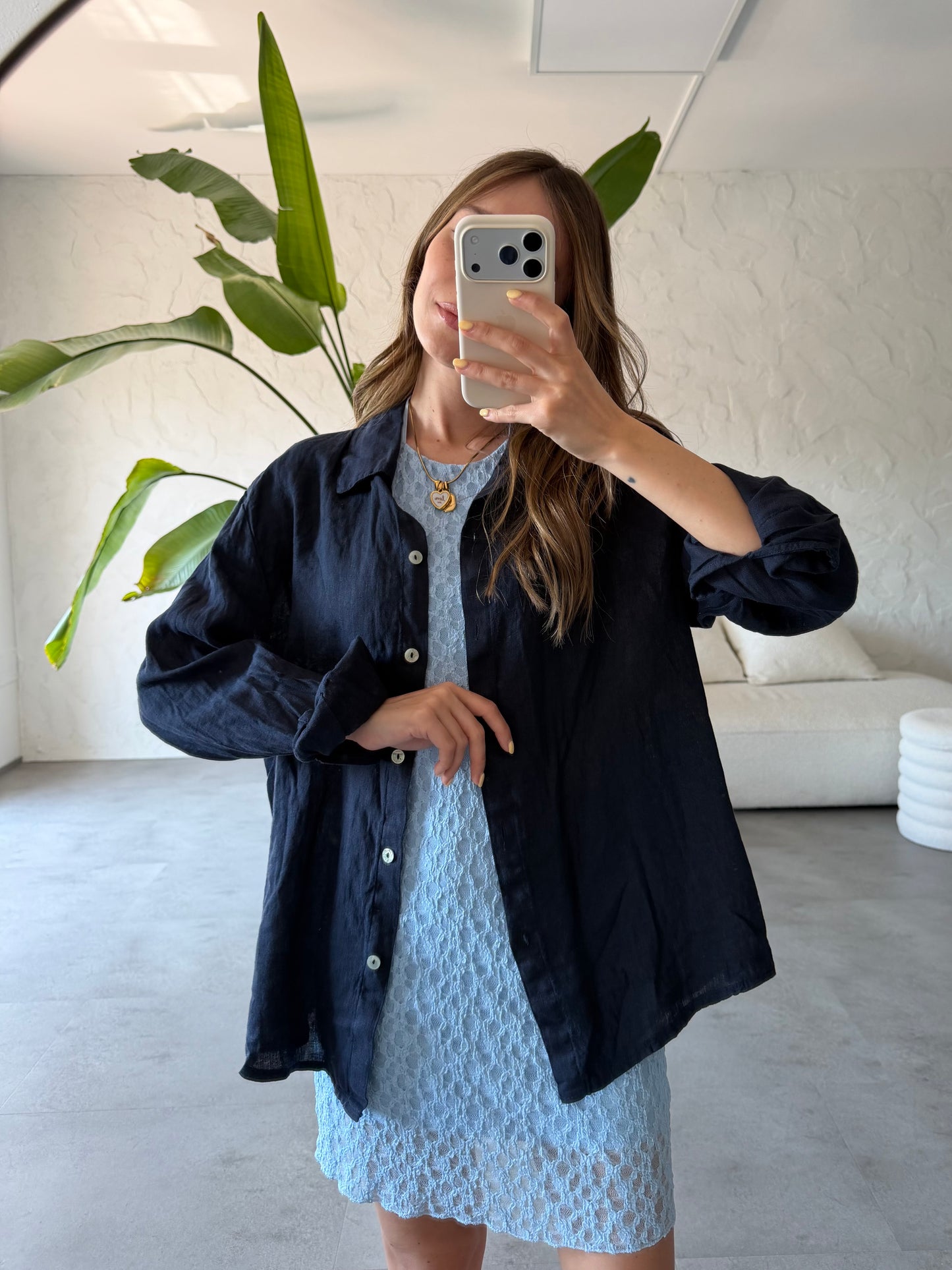 Camicia lino basic