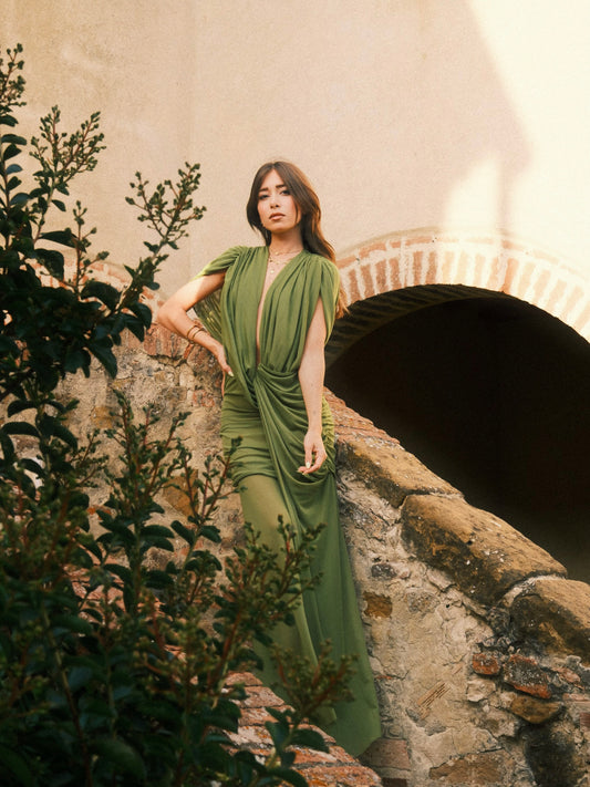 Abito tulle verde
