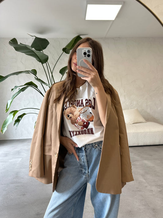 Giacca oversize tela Vicolo