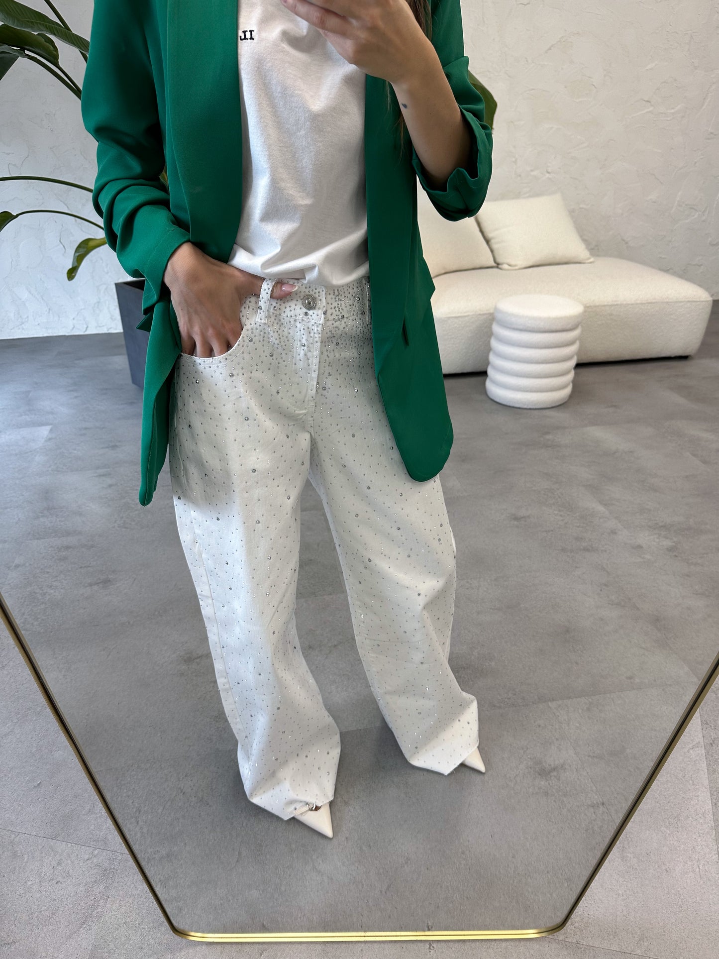 Jeans brillanti white