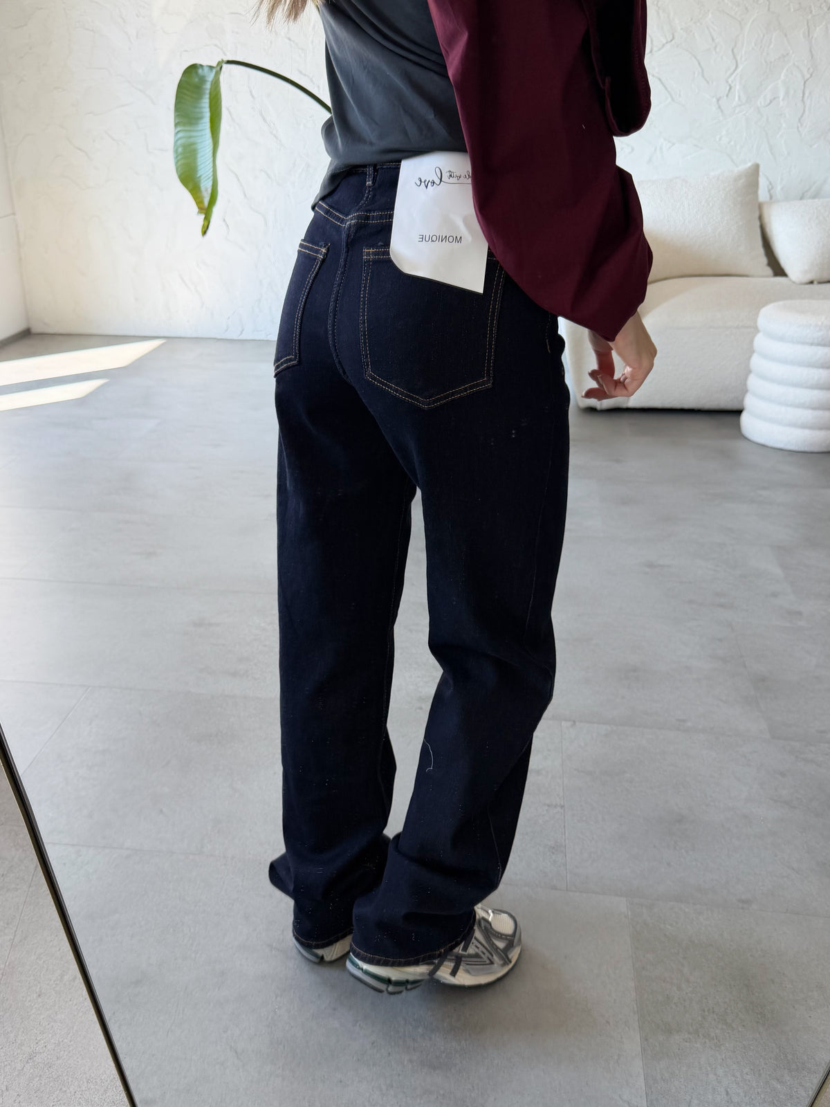 Jeans straight elasticizzato