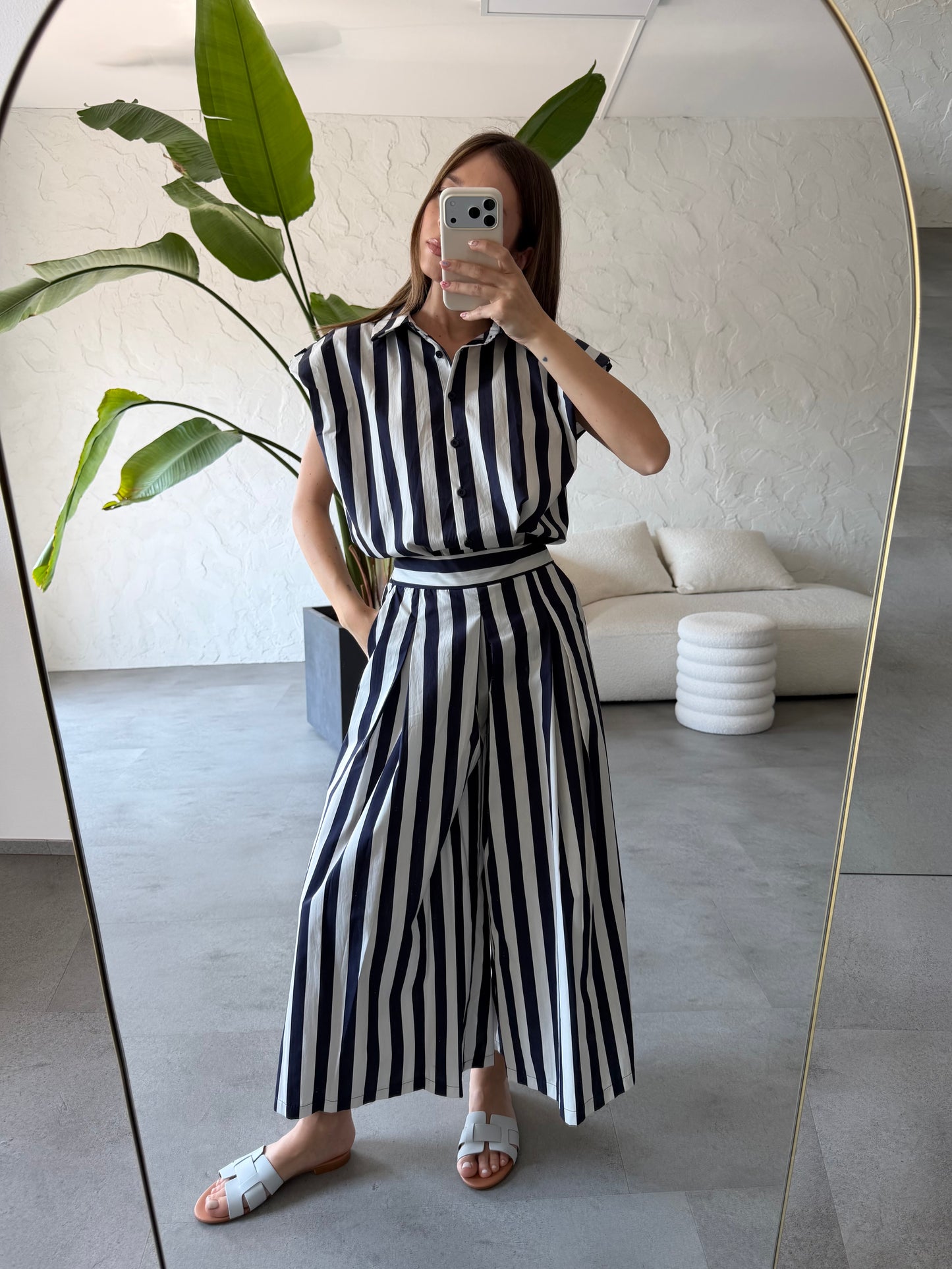 Camicia righe cotone