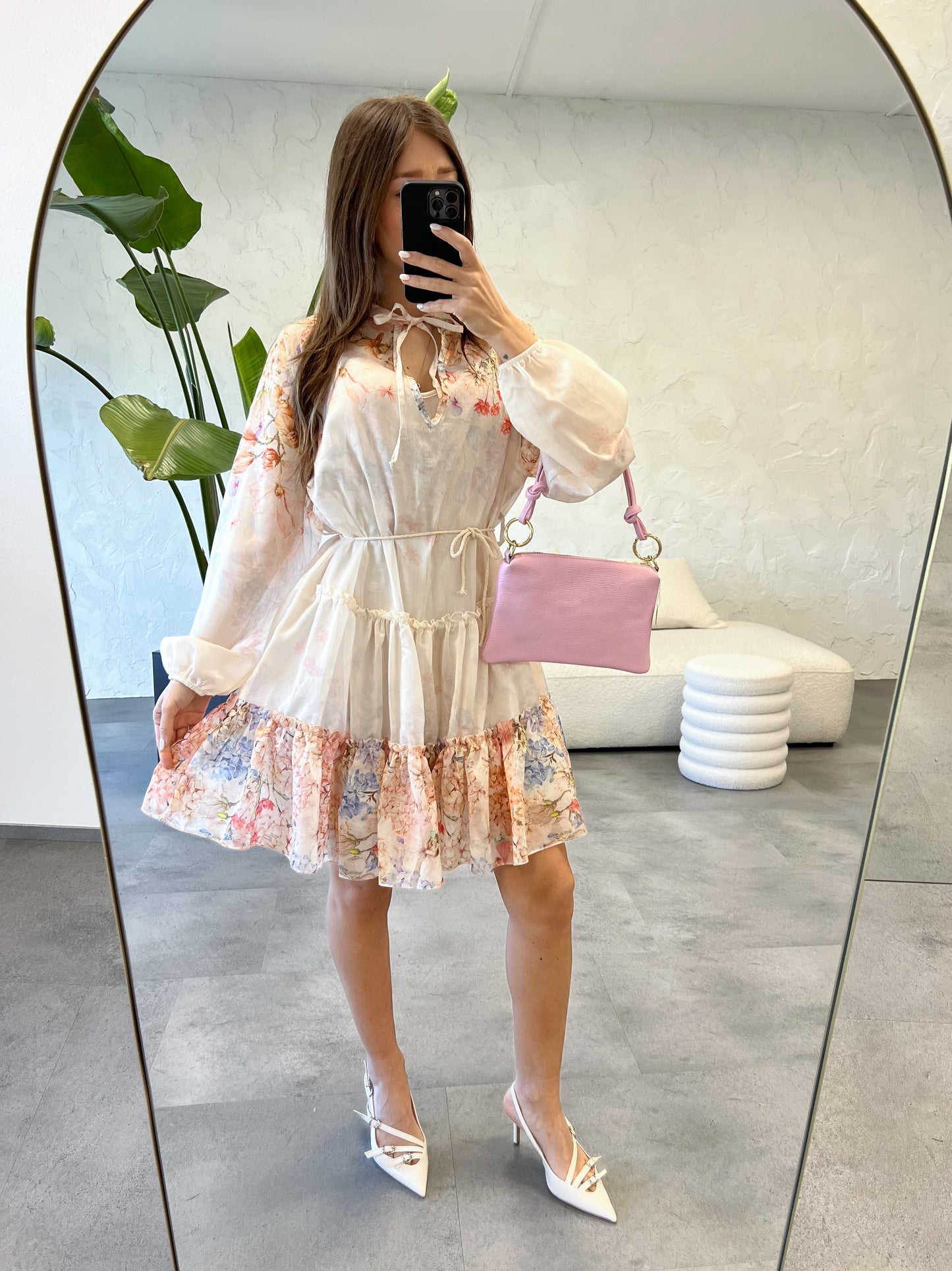 Abito floreale con sottoveste