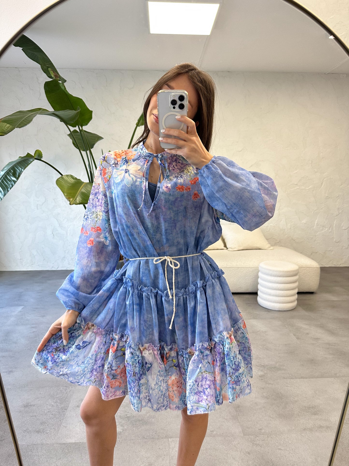 Abito floreale con sottoveste