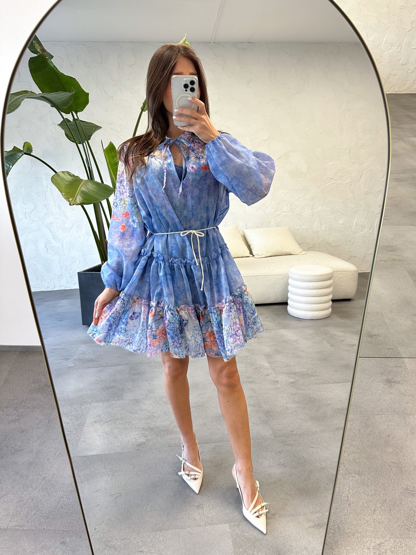 Abito floreale con sottoveste