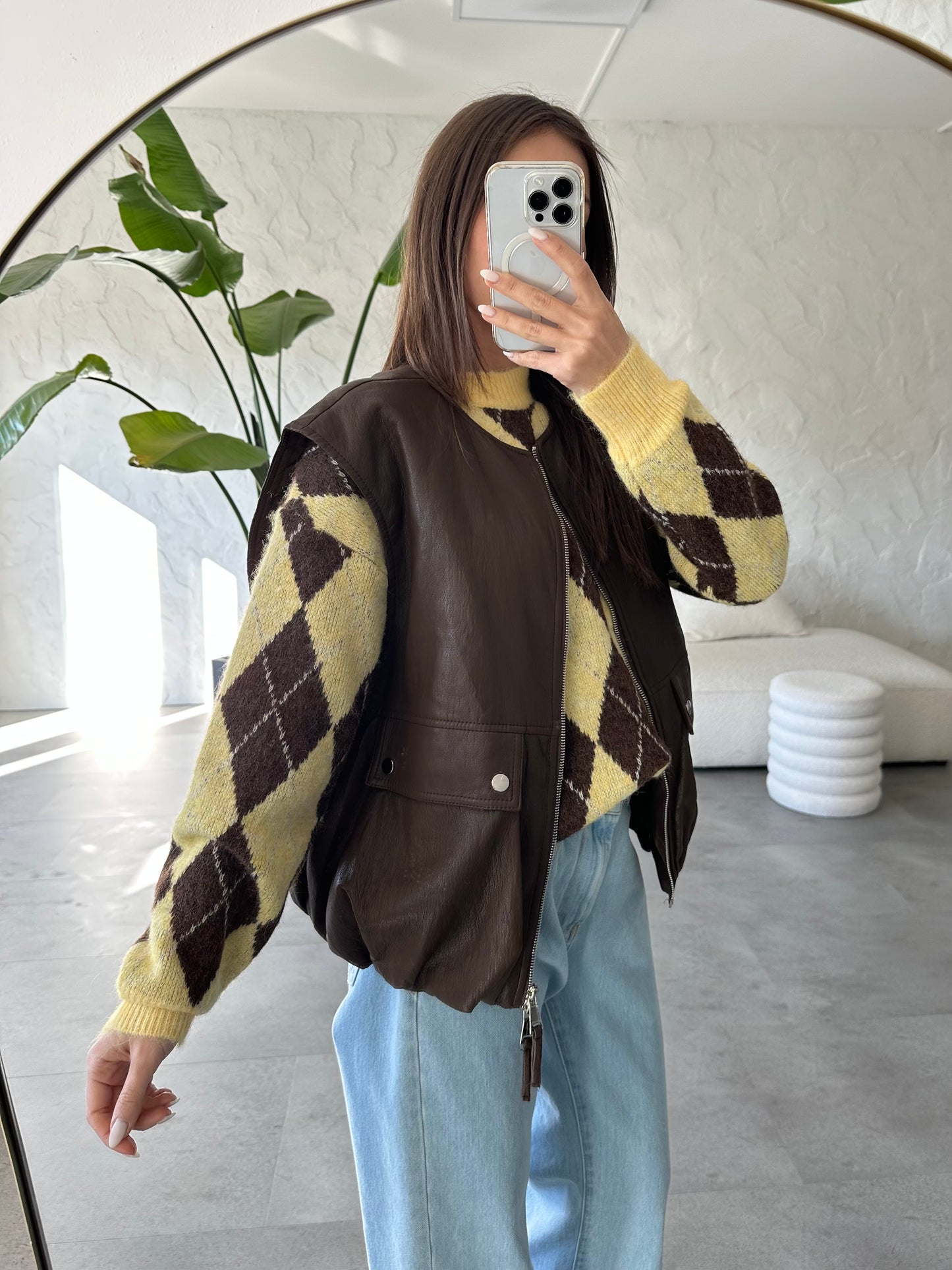 Gilet bomber eco pelle