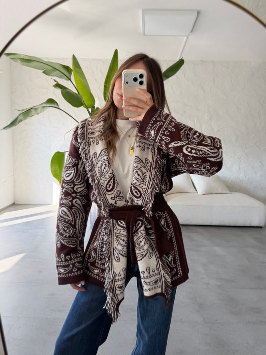 Cardigan bandana medio