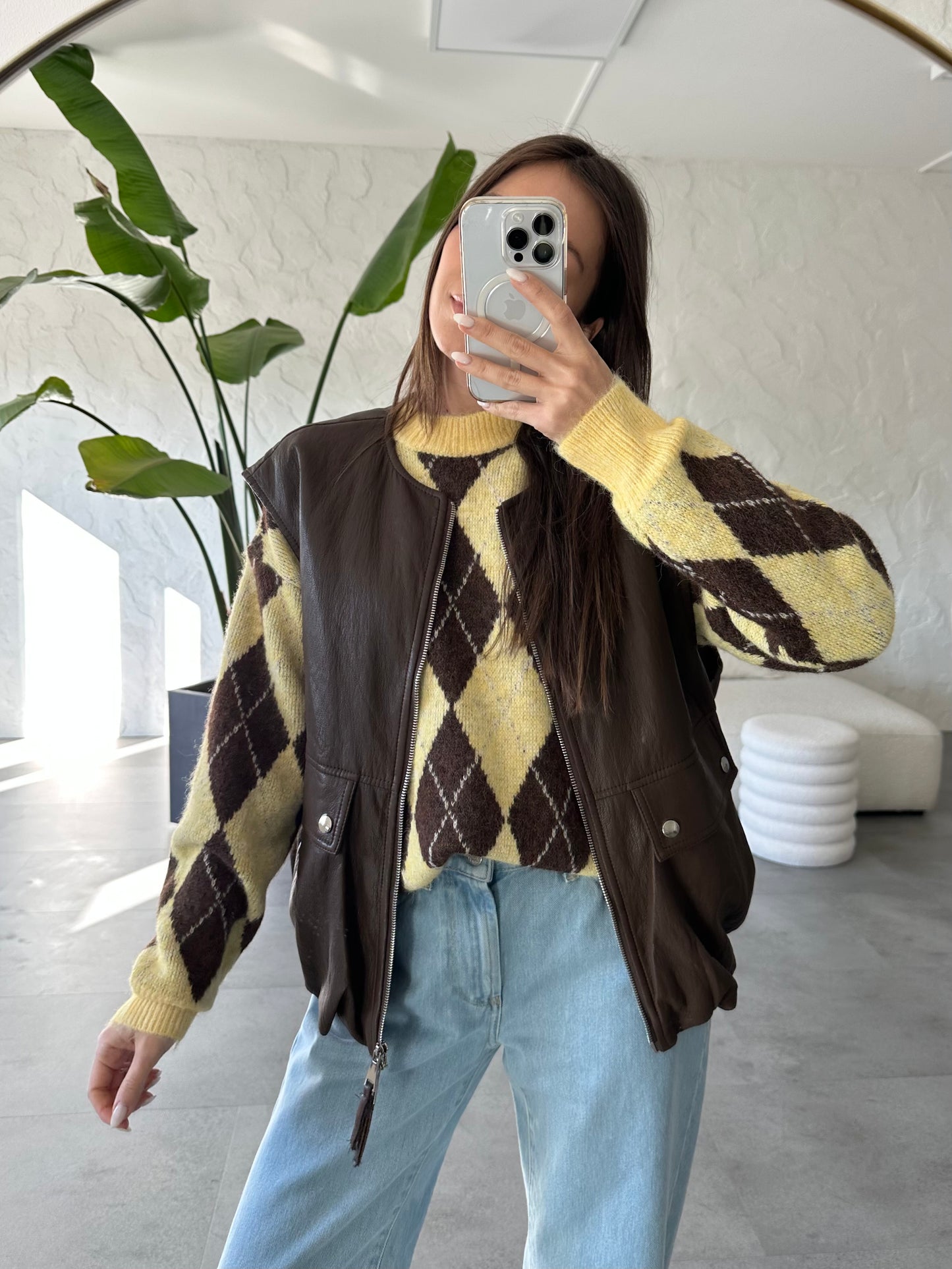 Gilet bomber eco pelle