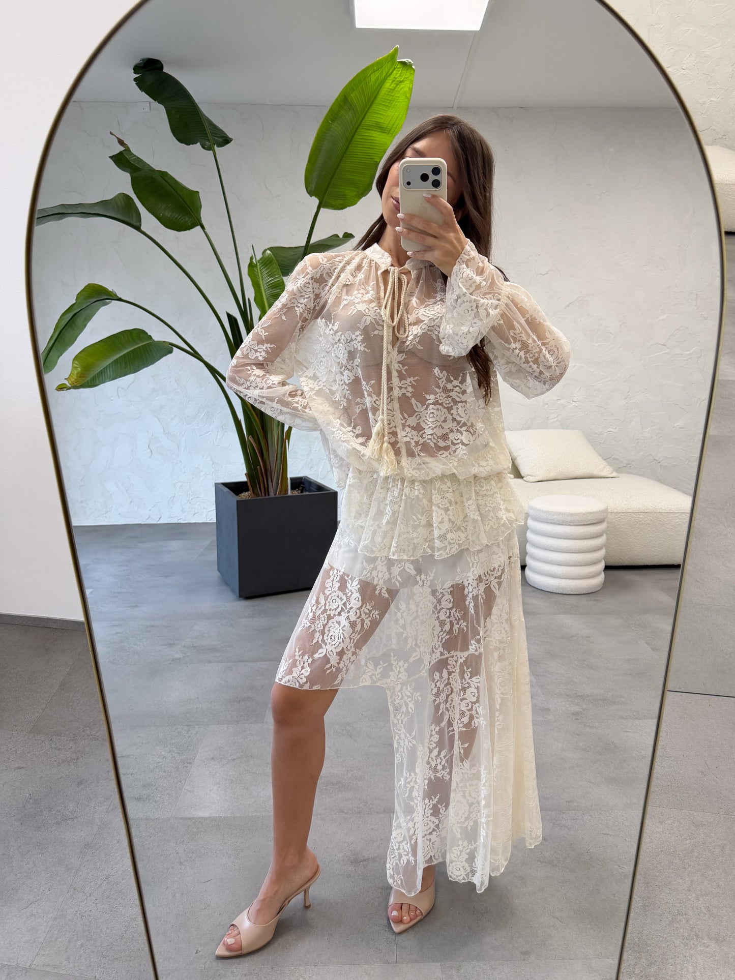 Gonna pizzo asimmetrica Vicolo