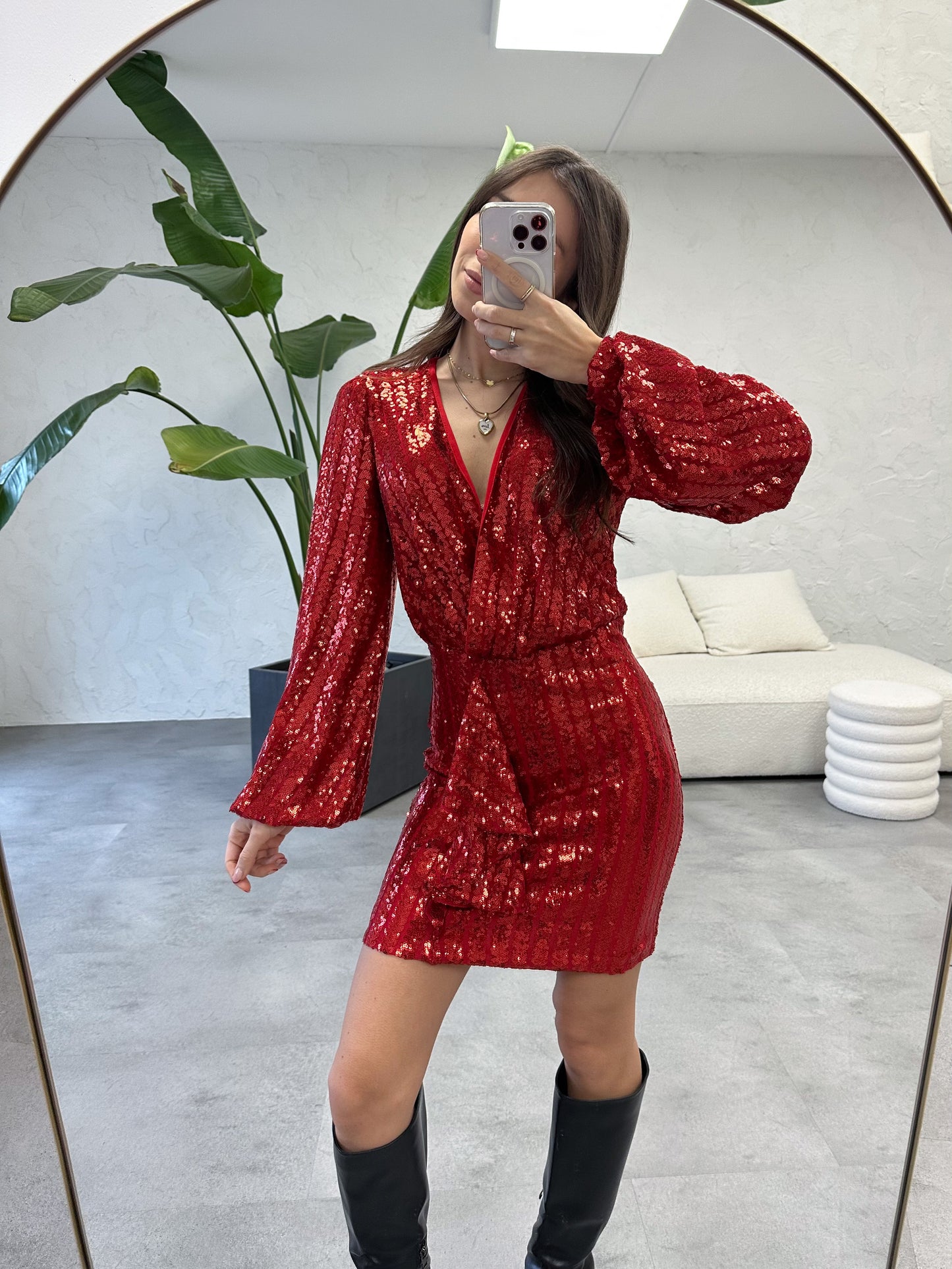 Abito paillettes voile