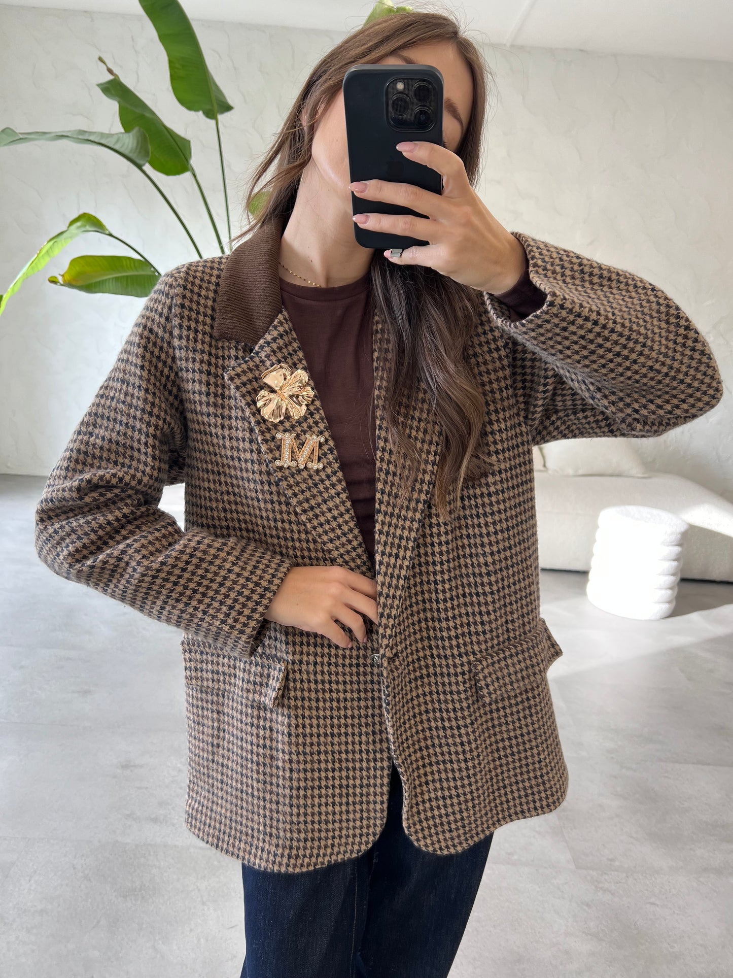 Giacca collo a contrasto