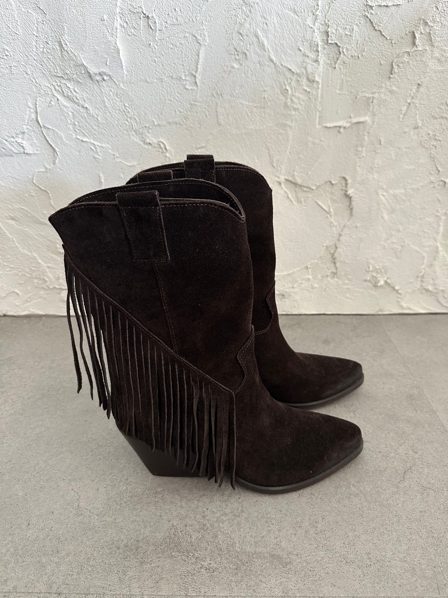 Texano camoscio frange