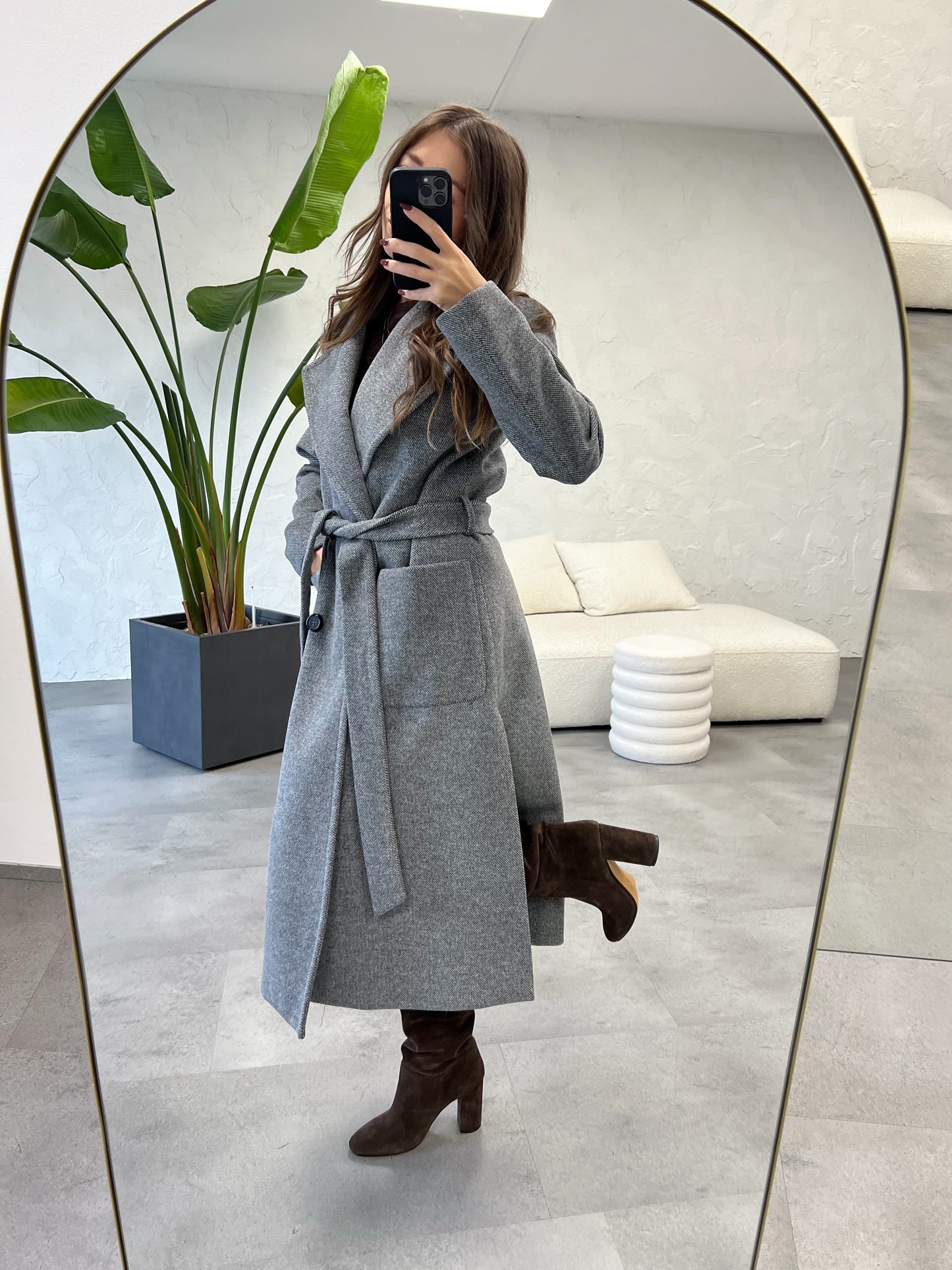 Cappotto lungo spacchi