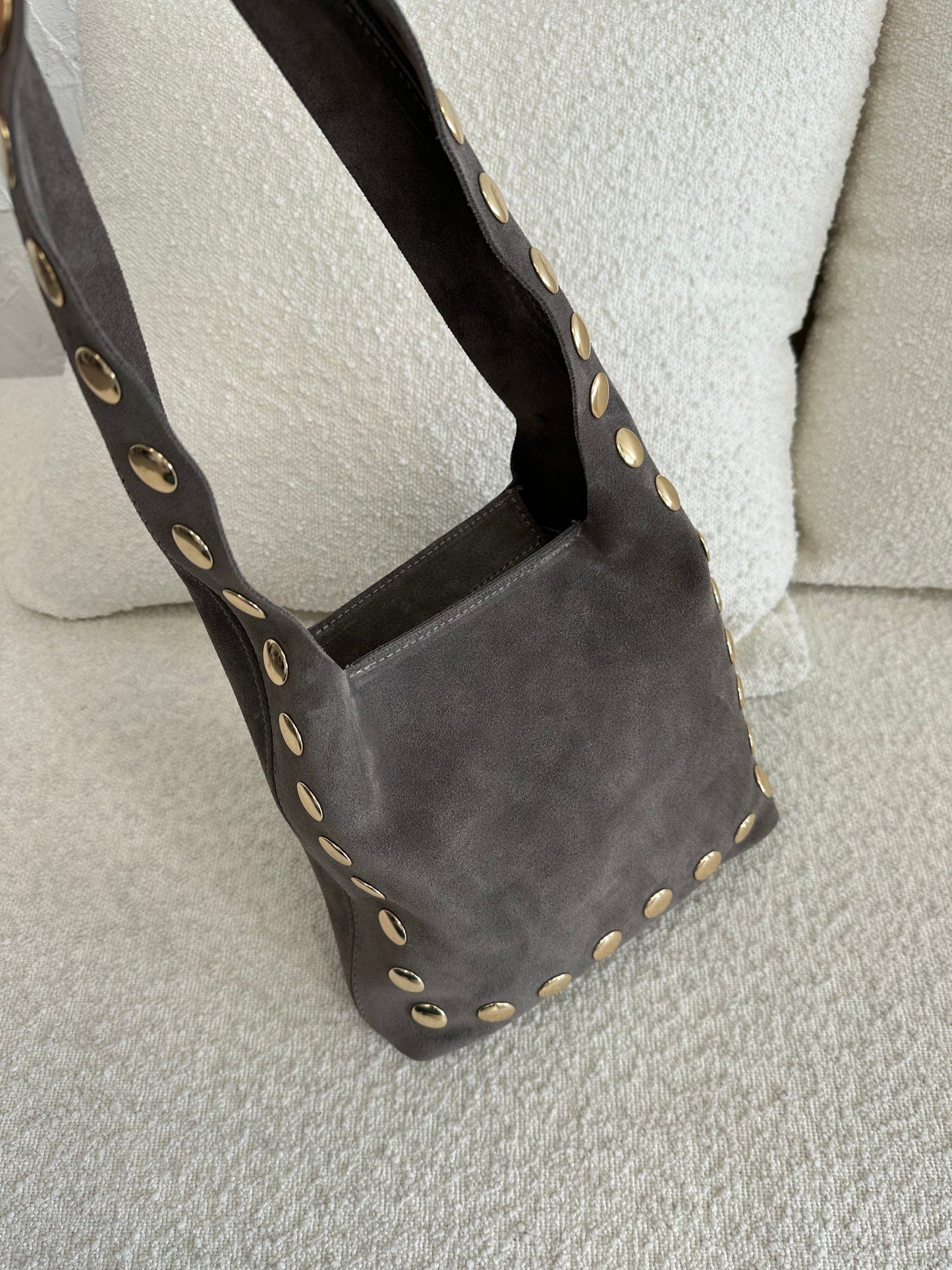 Borsa suede borchie