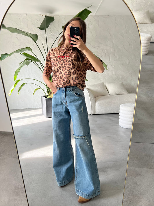 Jeans palazzo strappi