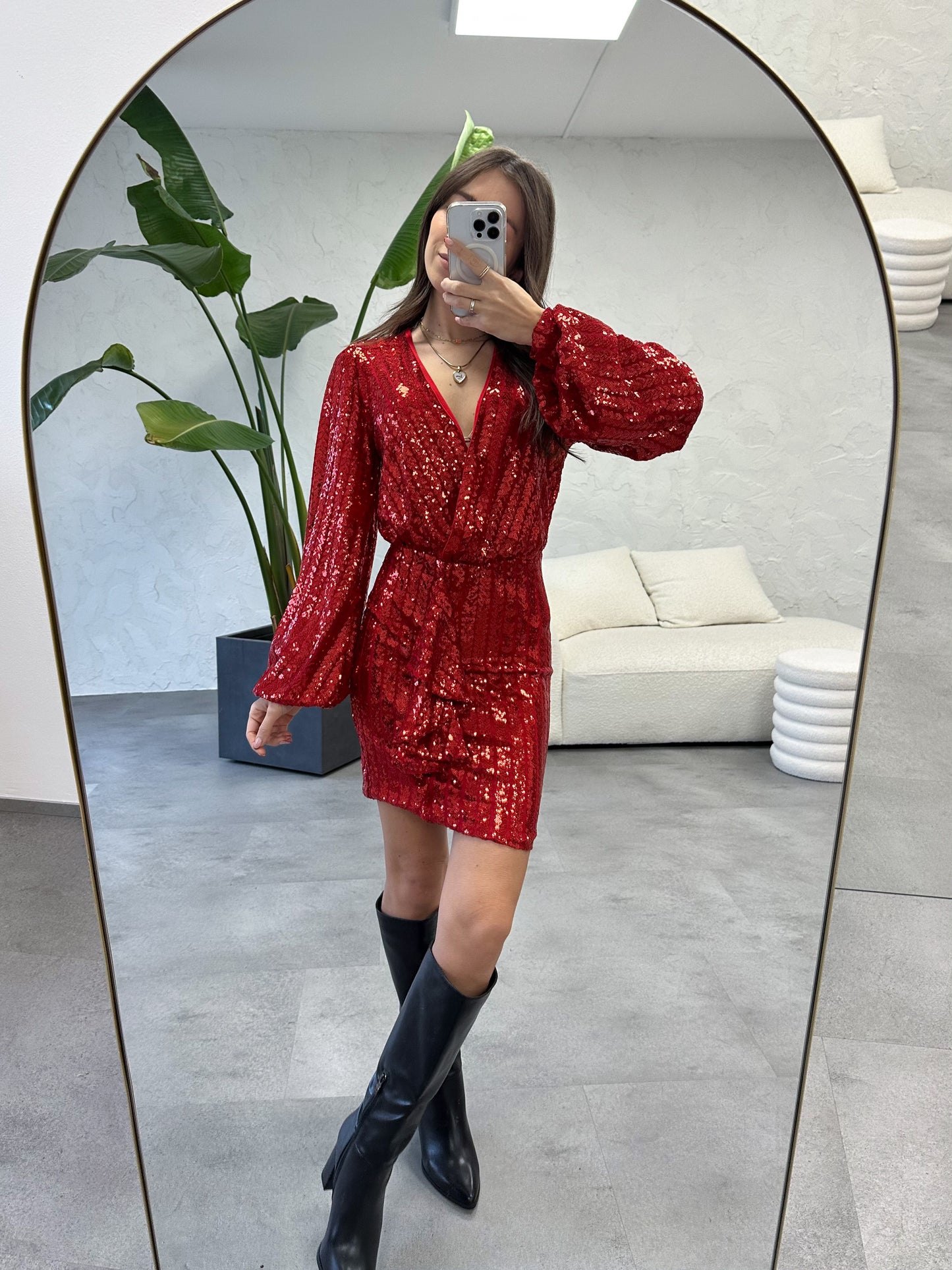 Abito paillettes voile