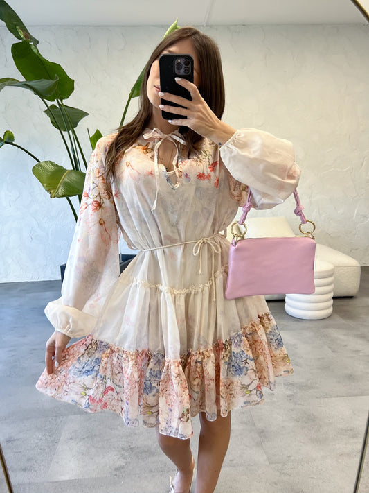 Abito floreale con sottoveste