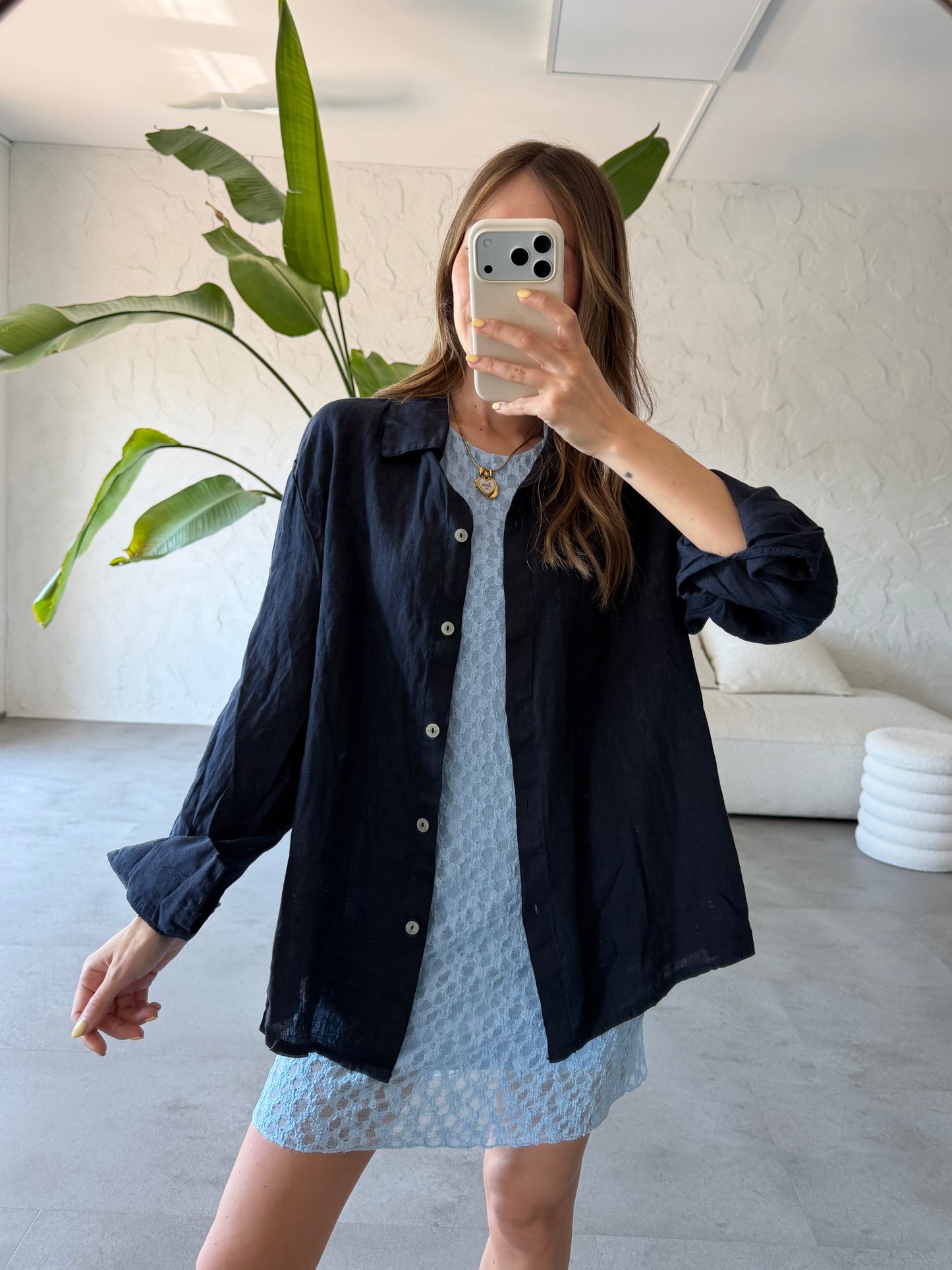 Camicia lino basic