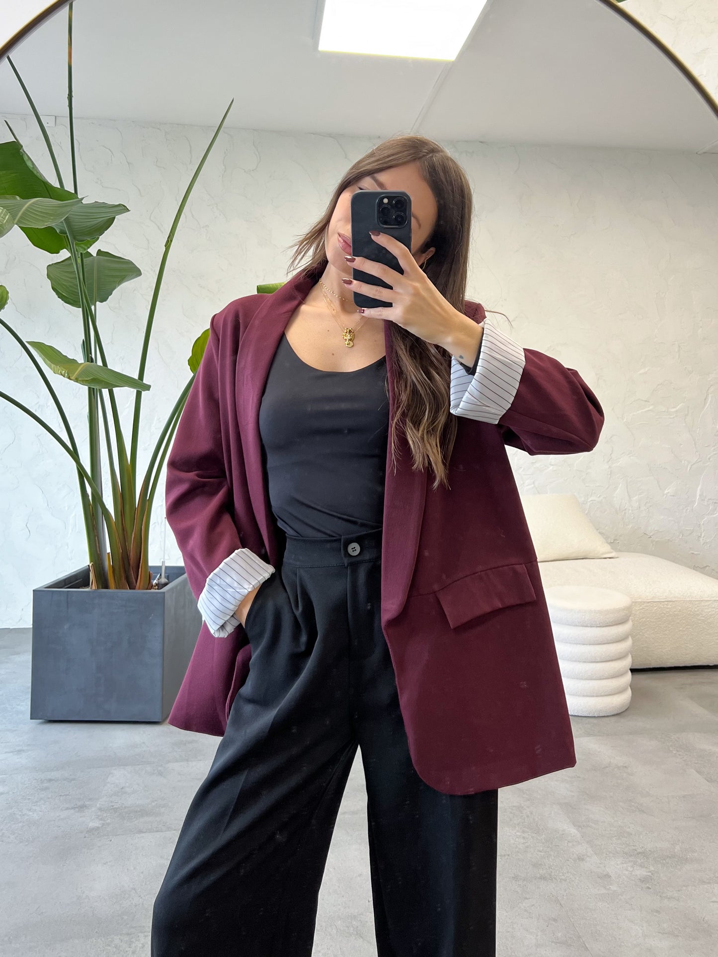 Blazer fodera righe