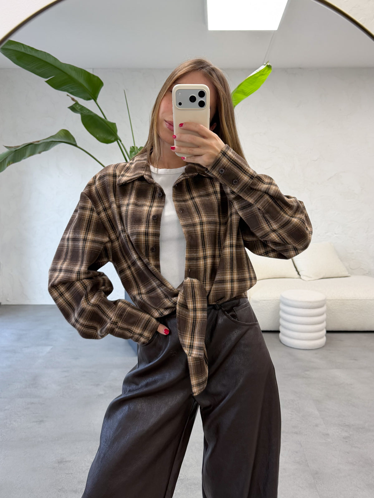 Camicia check nodo