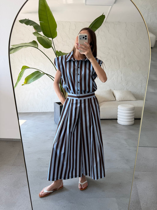 Camicia righe cotone