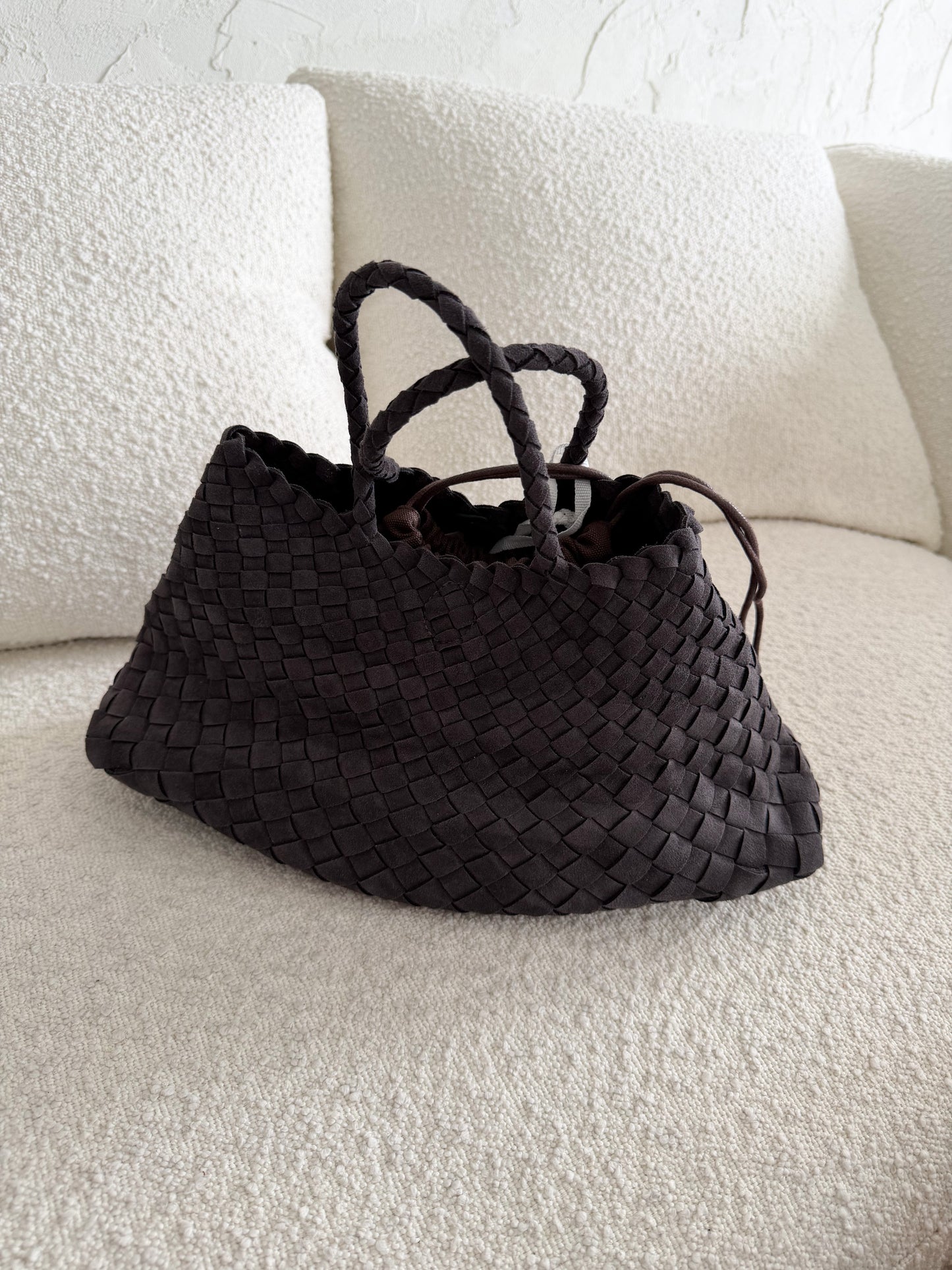 Borsa intreccio camoscio