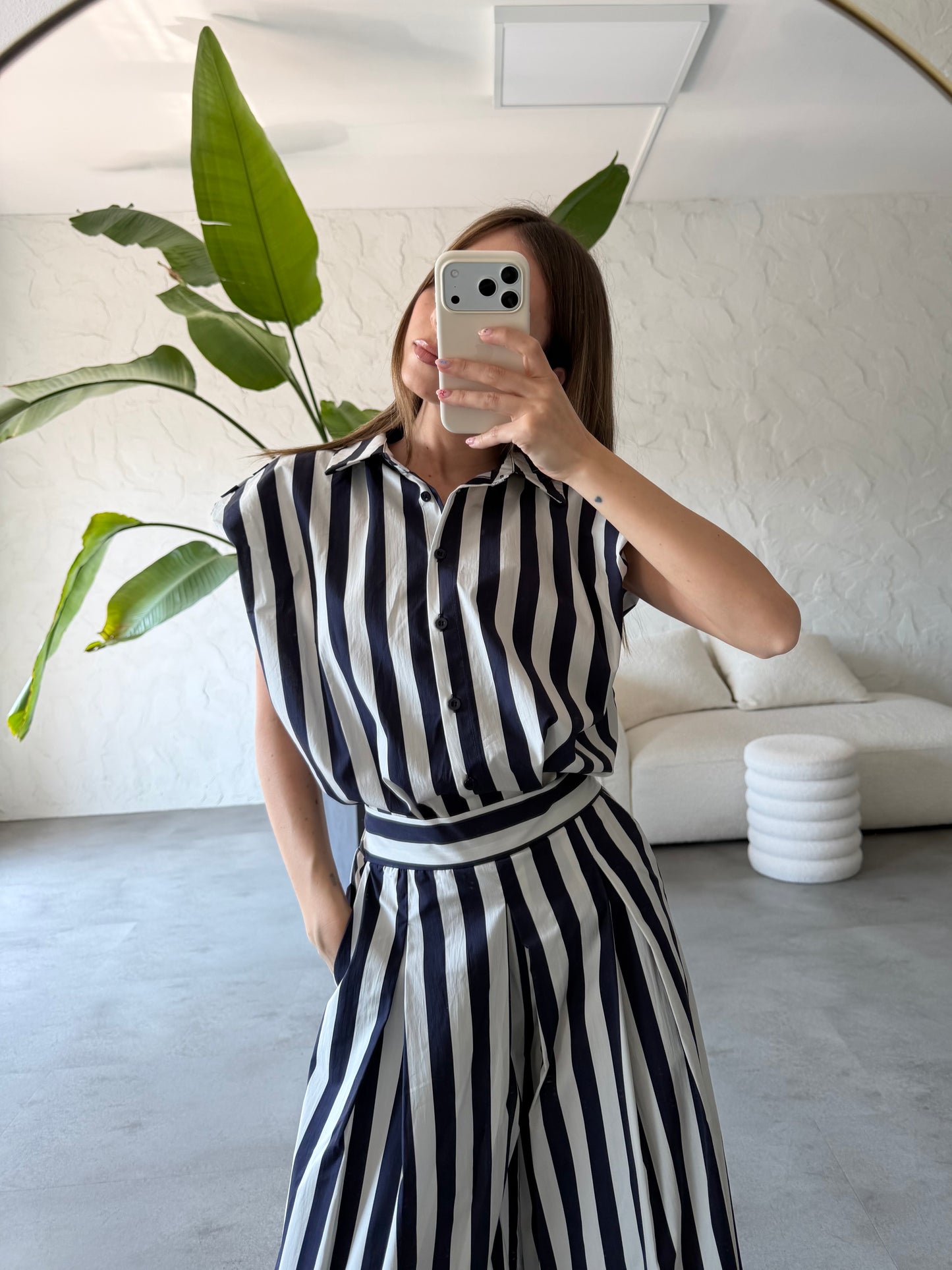 Camicia righe cotone