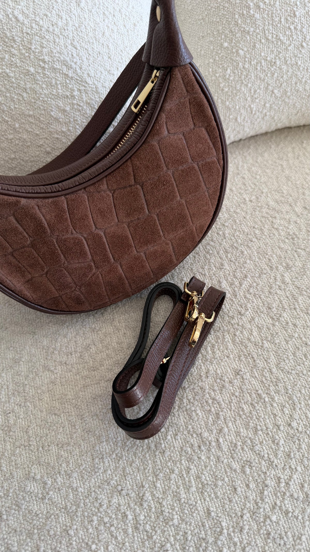Borsa camoscio cocco
