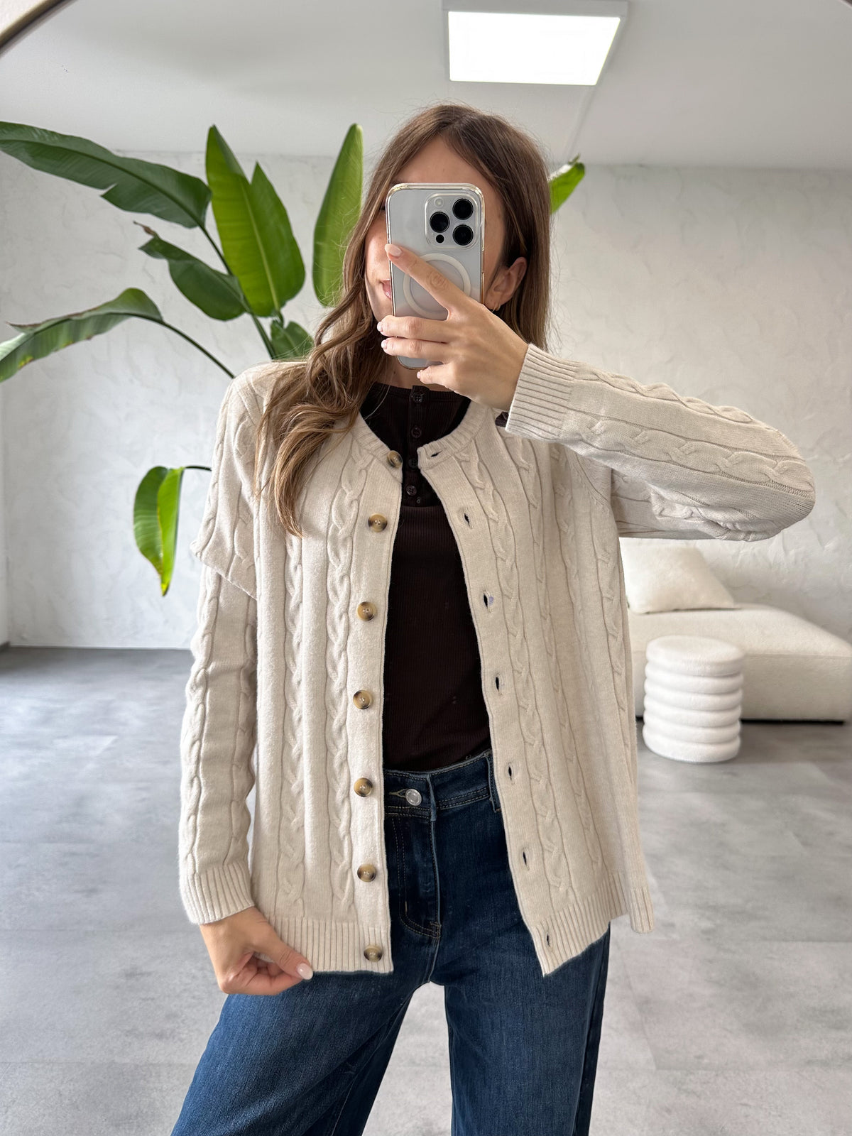Cardigan trecce