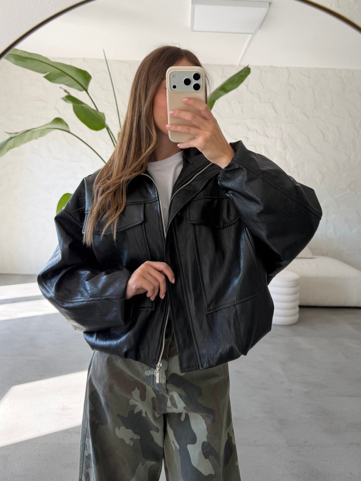 Bomber ecopelle tasche