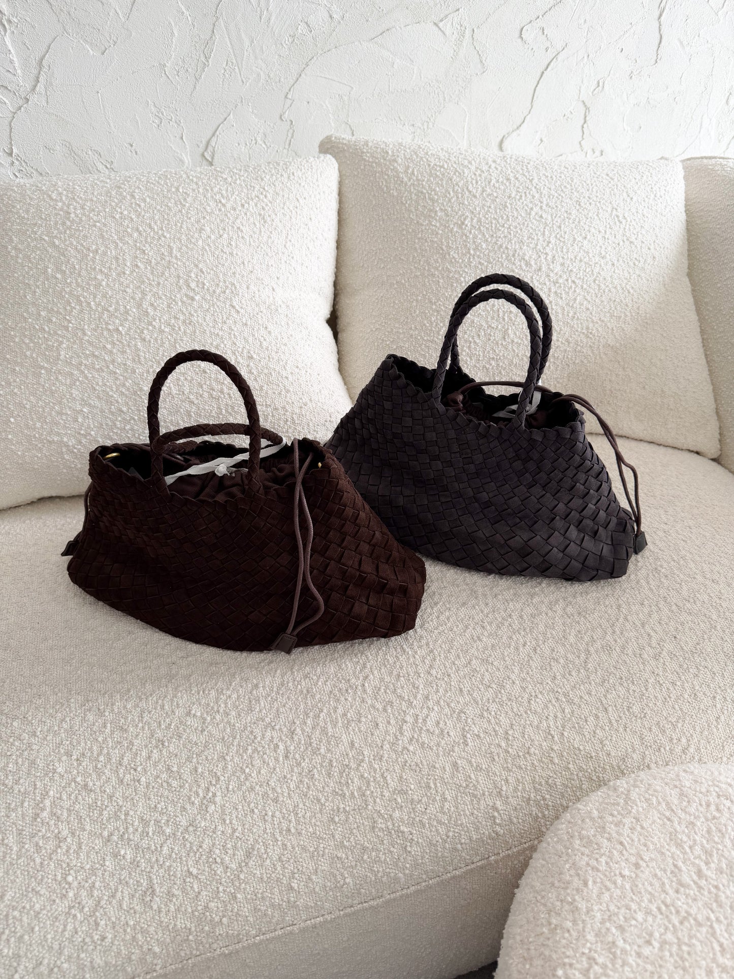 Borsa intreccio camoscio