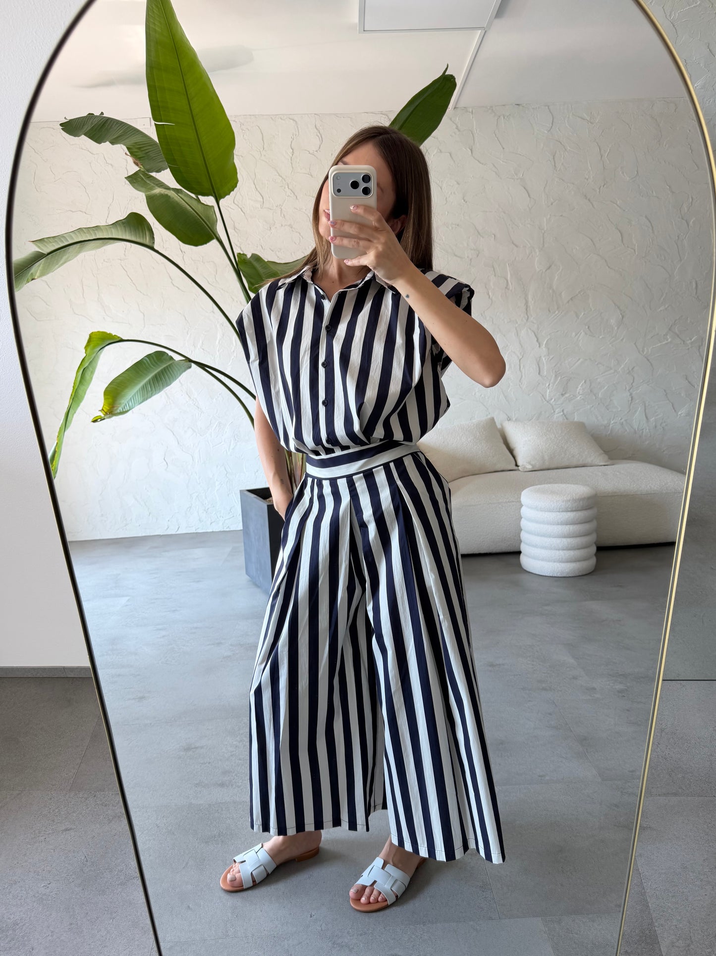 Camicia righe cotone