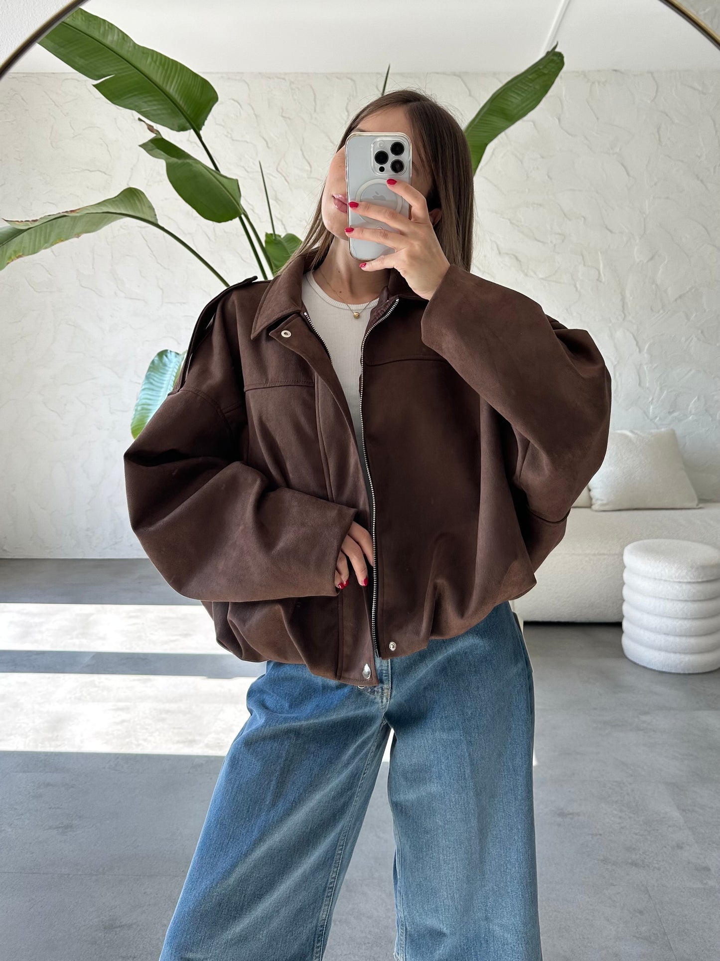 Giacca eco suede