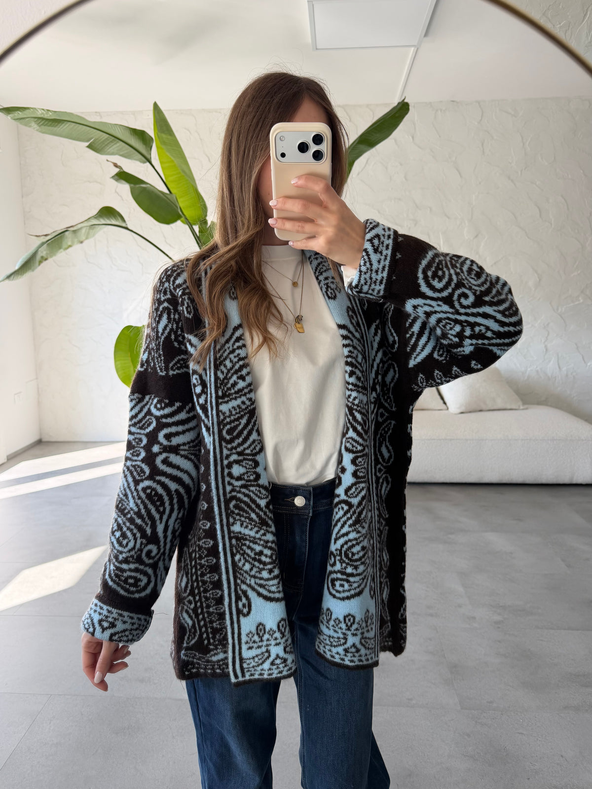 Cardigan bandana misto lana