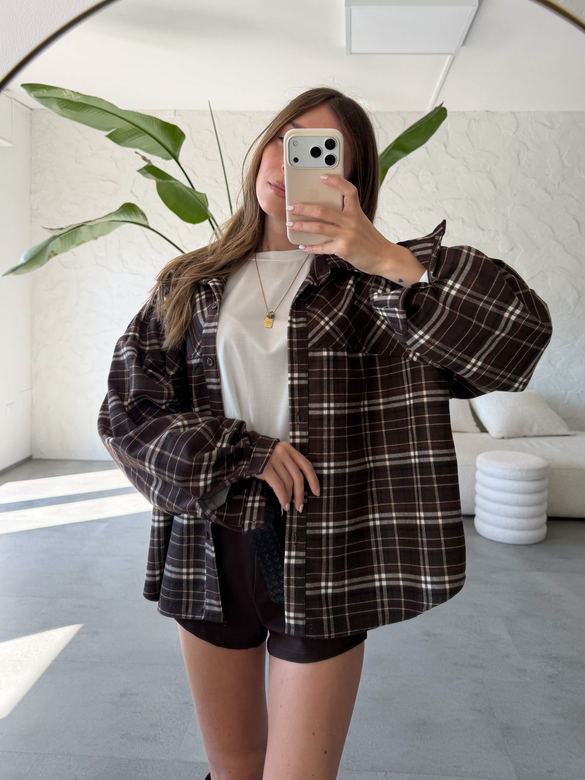 Camicia check corta