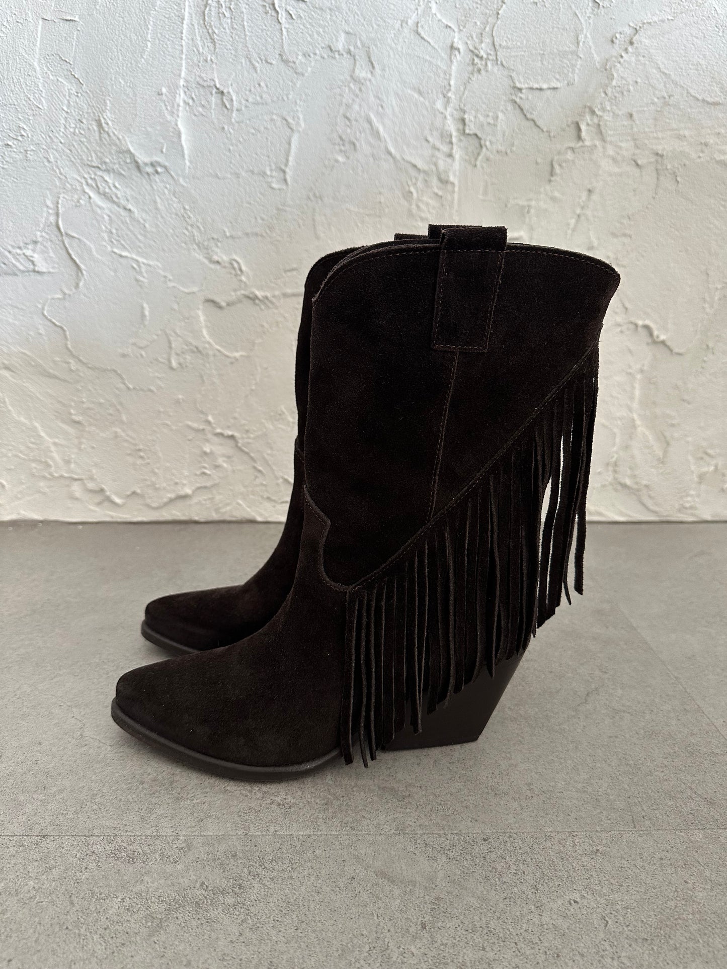 Texano camoscio frange