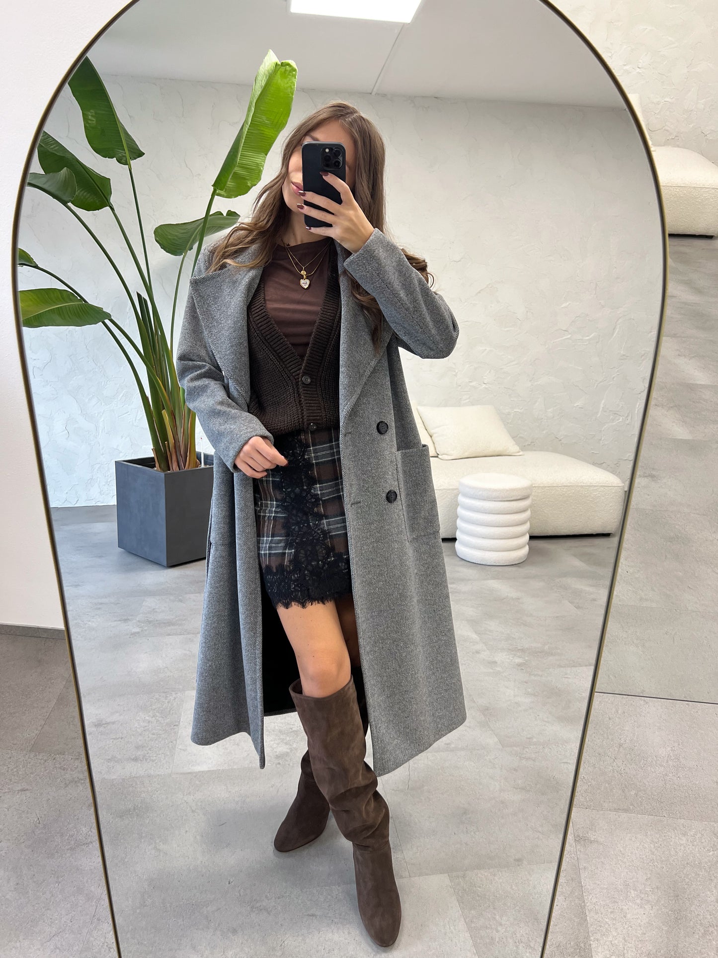 Cappotto lungo spacchi