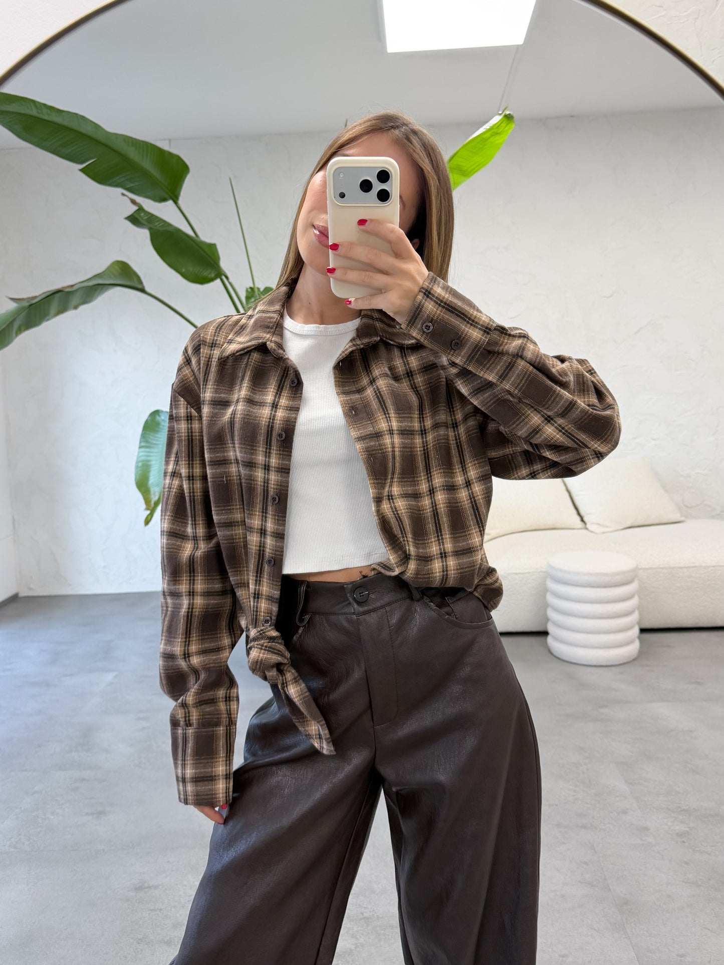 Camicia check nodo
