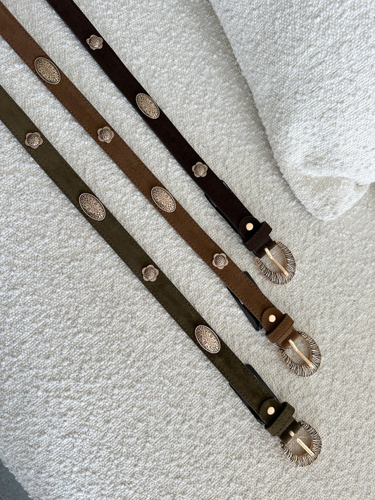 Cintura borchie eco-suede