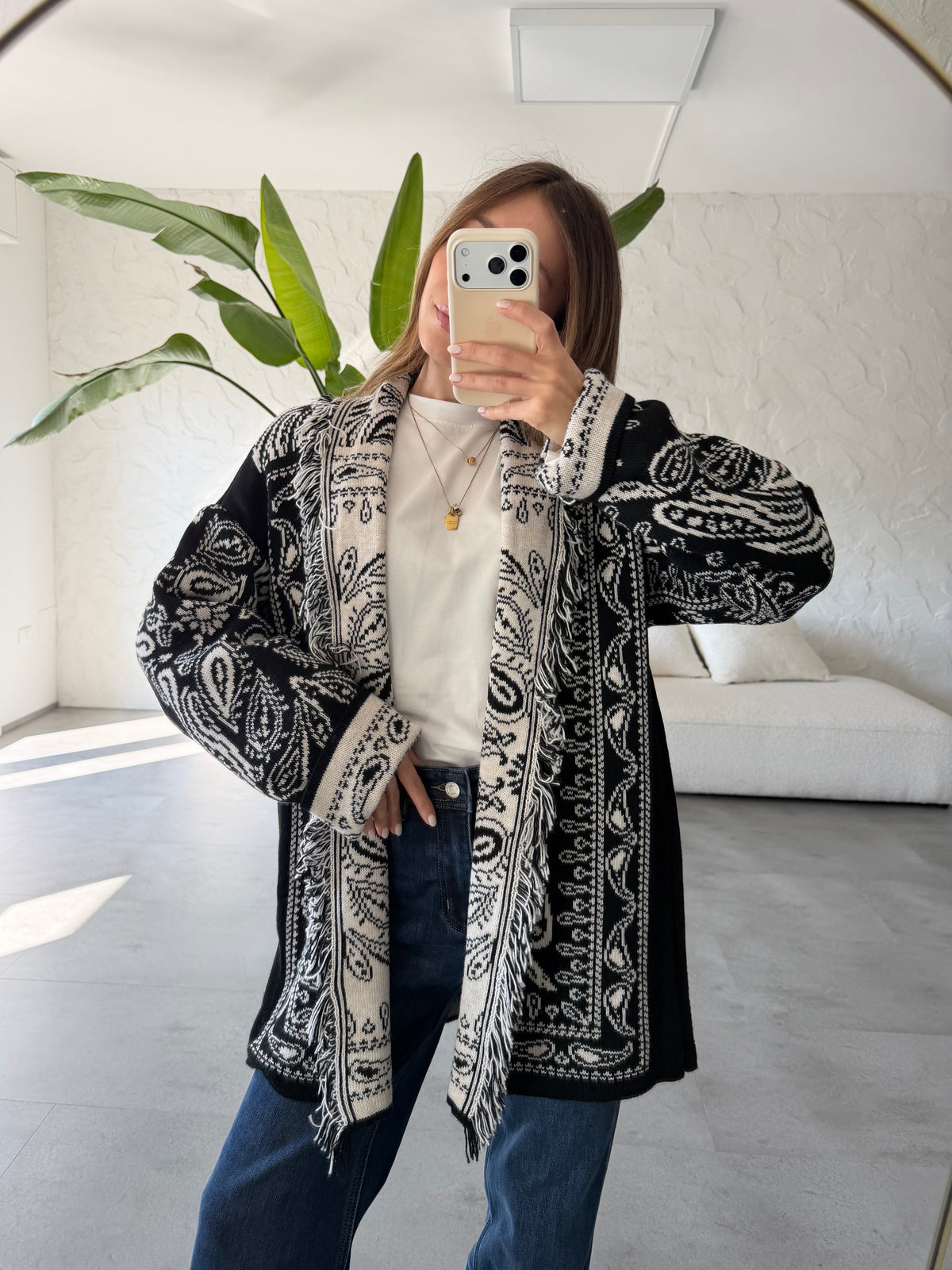Cardigan bandana medio