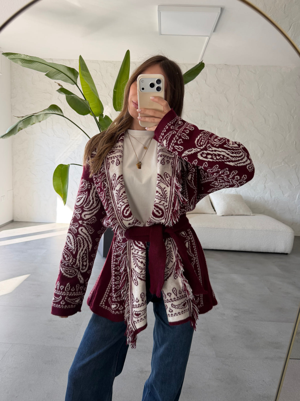 Cardigan bandana medio