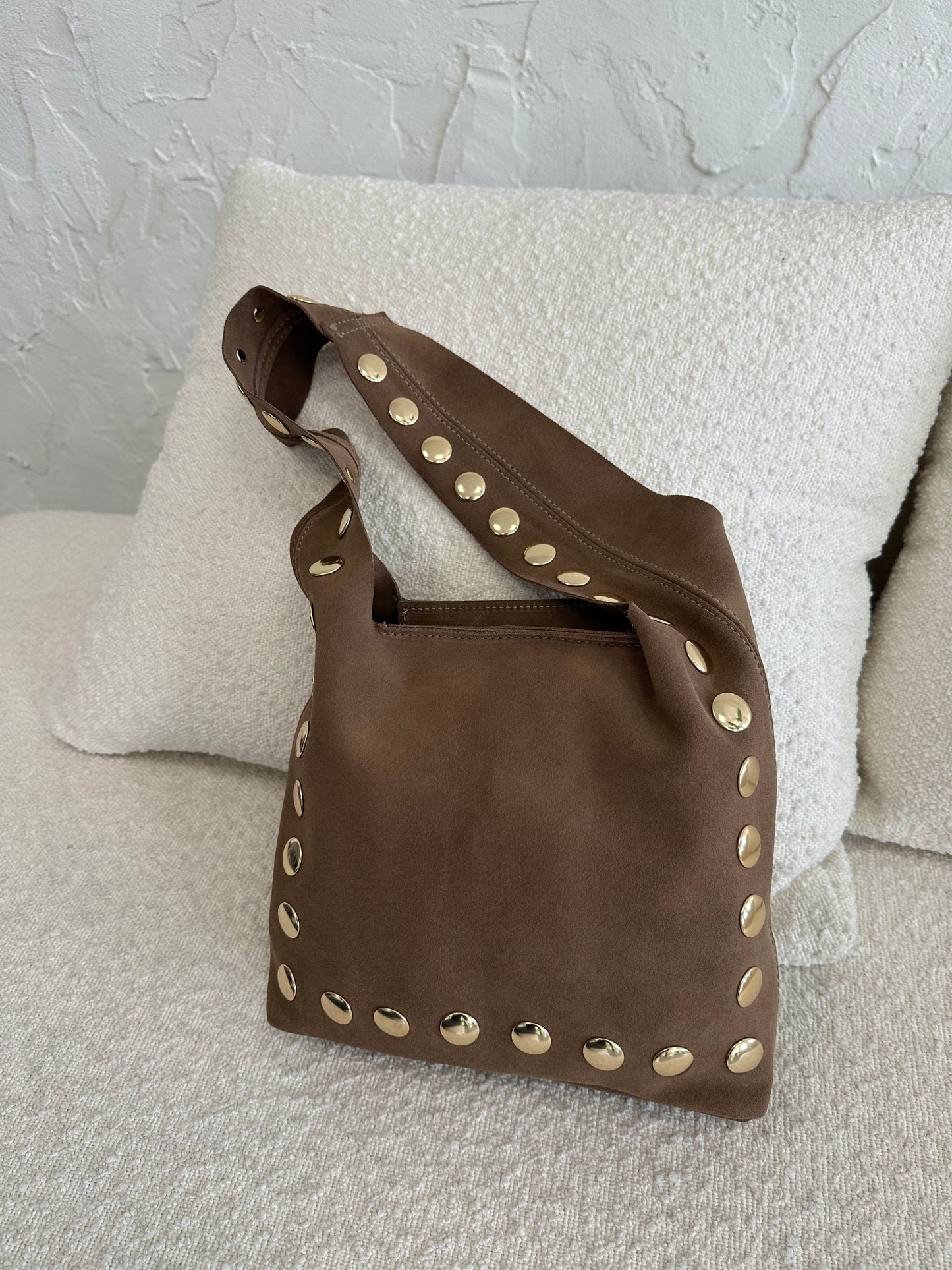 Borsa suede borchie