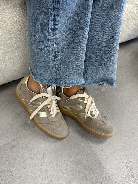 Sneakers camoscio beige