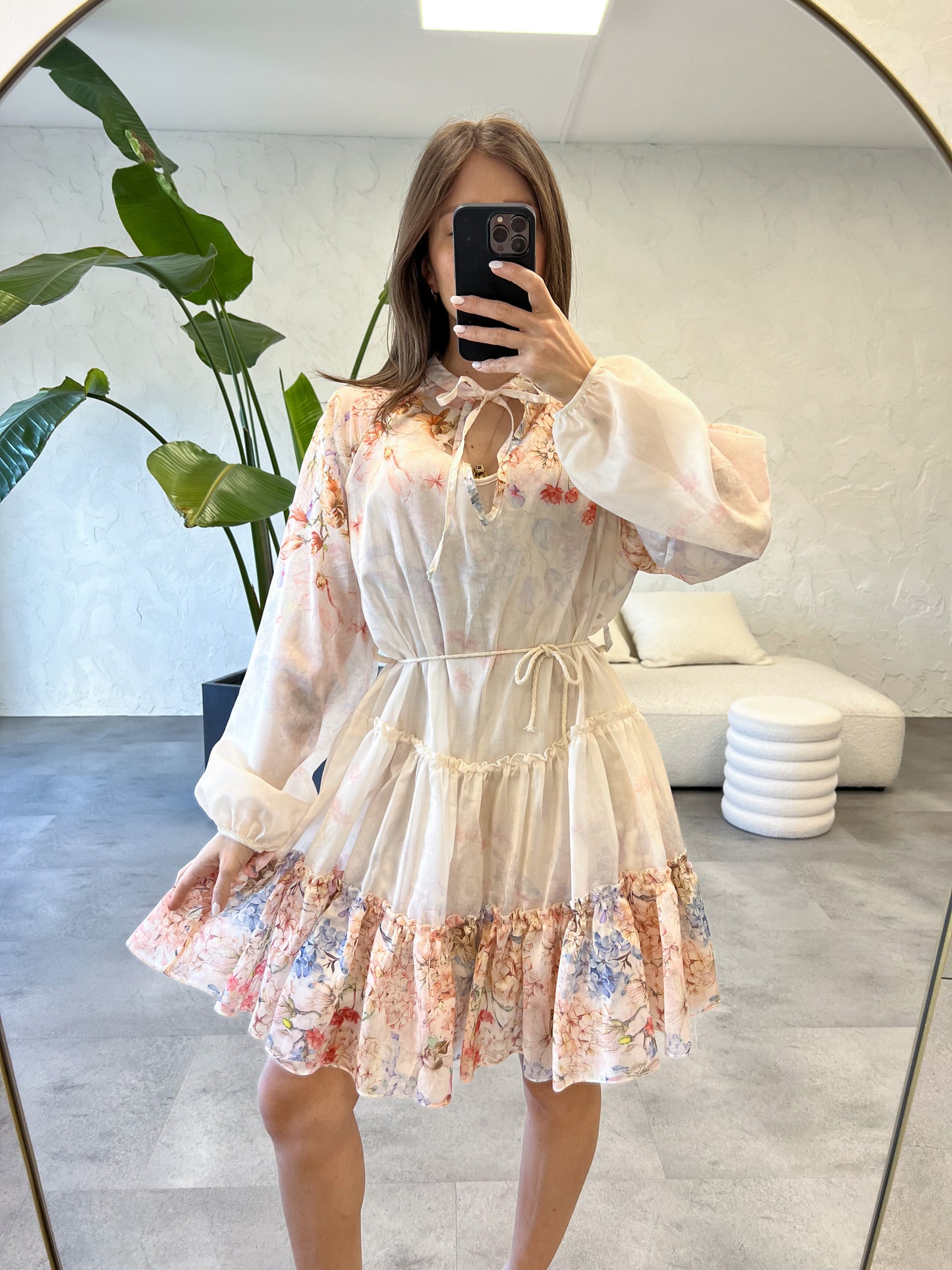 Abito floreale con sottoveste