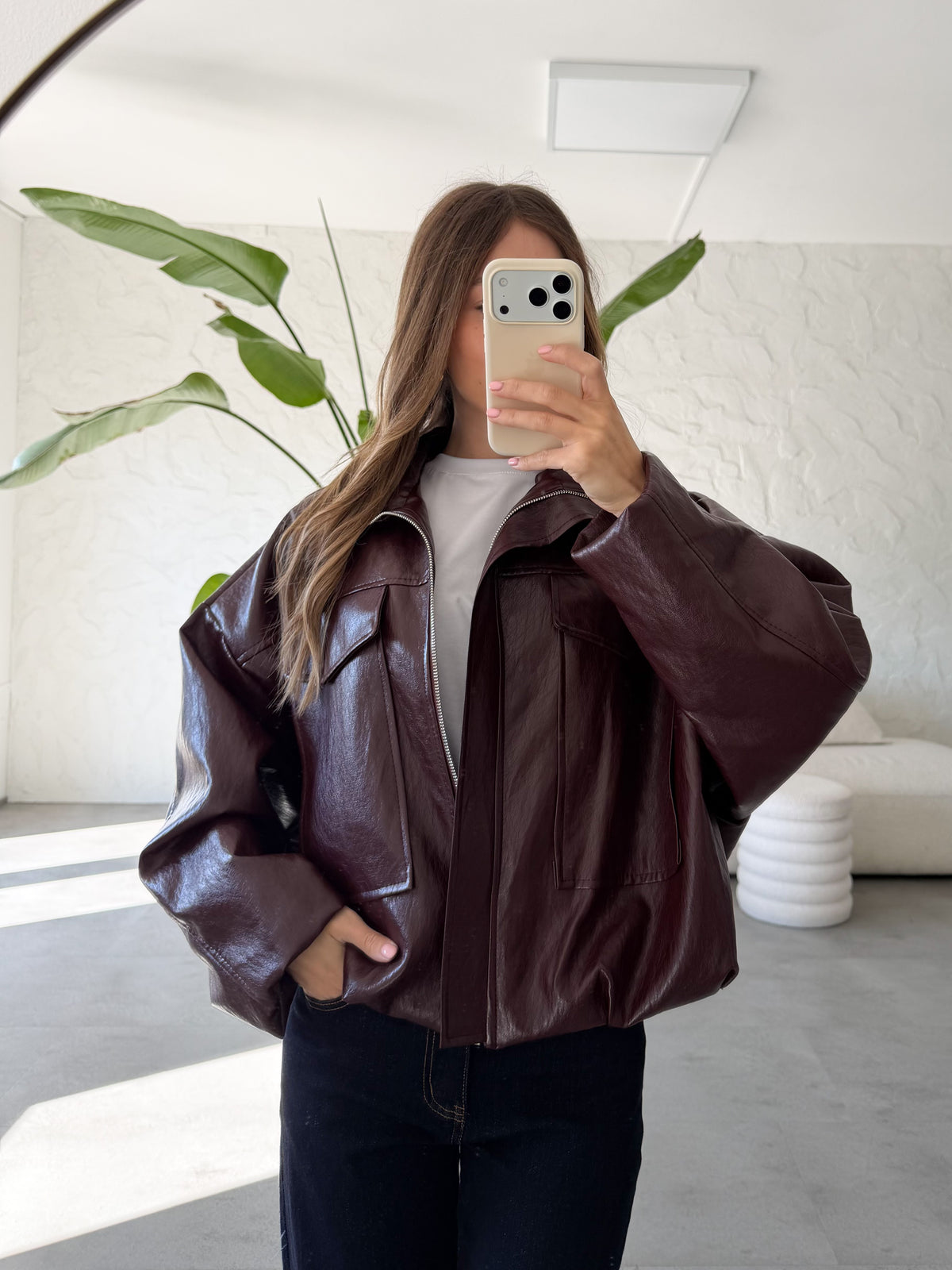 Bomber ecopelle tasche