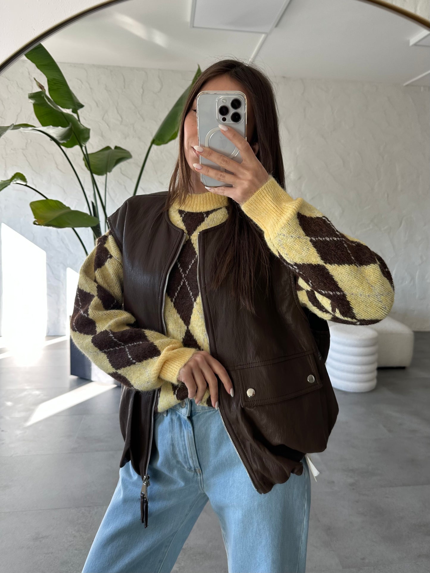 Gilet bomber eco pelle