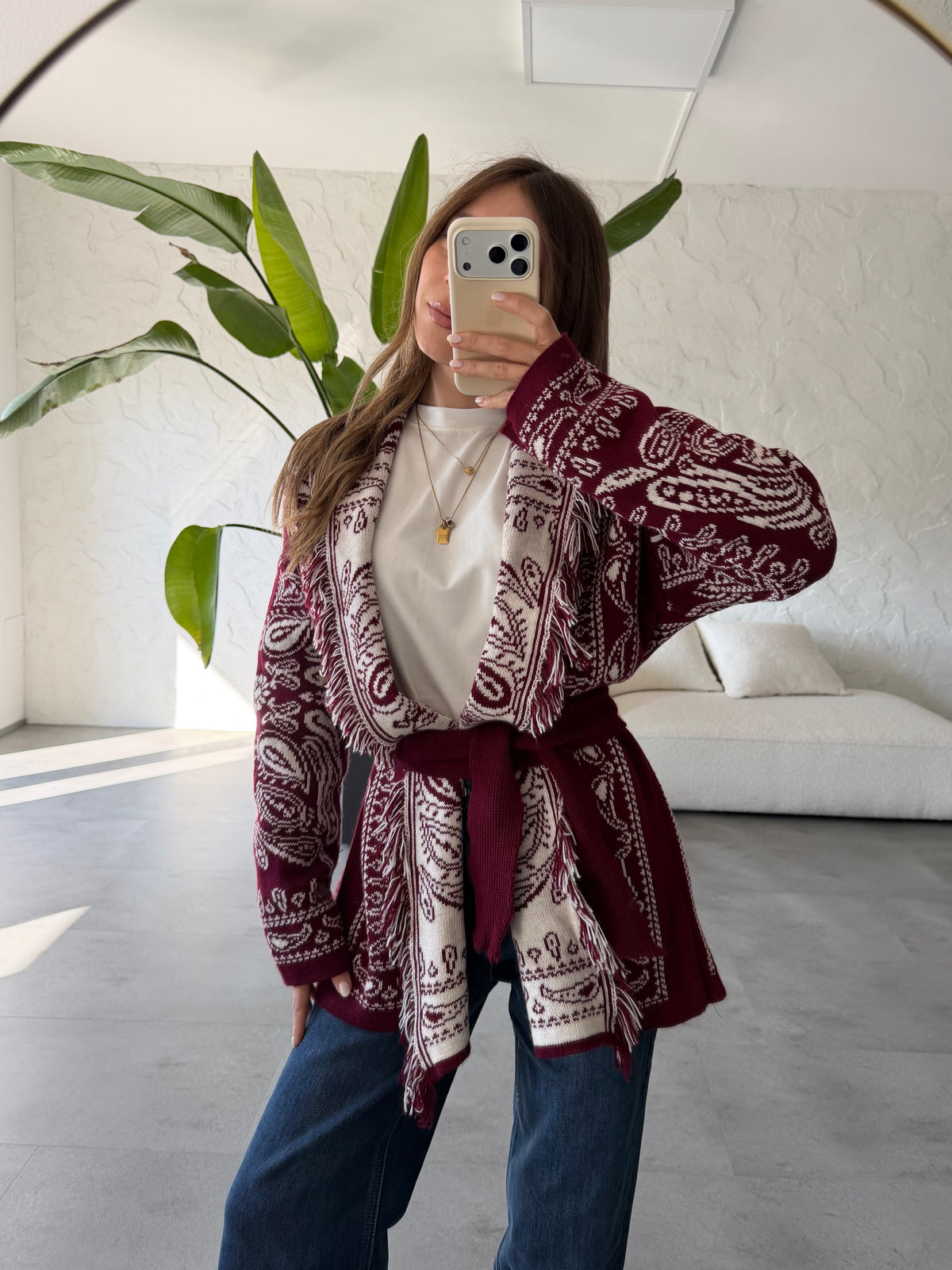 Cardigan bandana medio